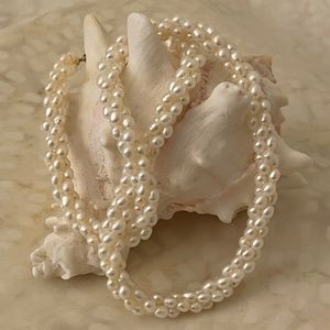 Three Strand Freshwater Pearl Necklace 17”